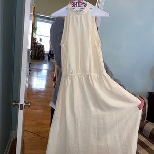 Ivory Linen Maxi Dress